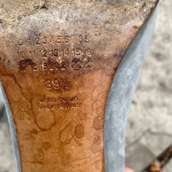 Maison Martin Margiela Line 22 Blue Leather Boots, size 39.5 - Picture 13 of 13